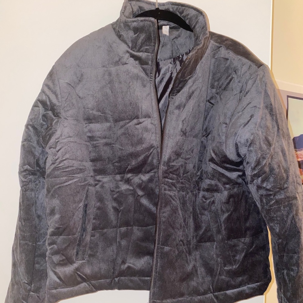 Mia & Tess Puffy Down Corduroy Jacket